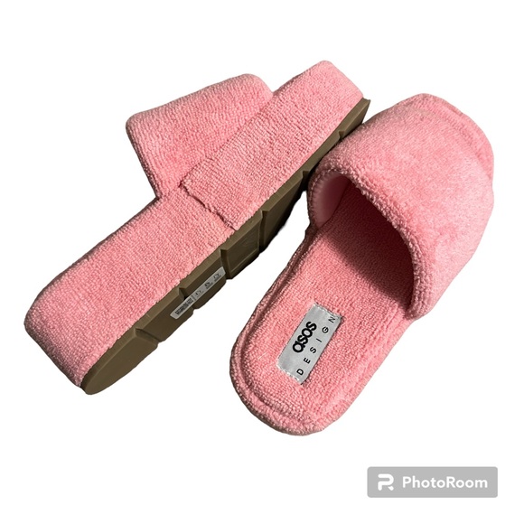 ASOS DESIGN Taya padded flatform sandals in pink - Picture 4 of 11